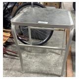 Glass Top Patio End Table.