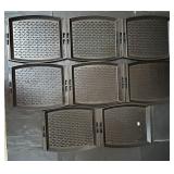 8 Lodge Cast Iron Grill Topper Pans.