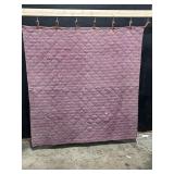 Vtg Hand Sewn Diamond Stitch Quilted Comforter.