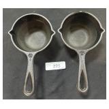 2 Cast Iron Lodge Double Spout Ladles/Melting Pots