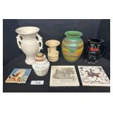 McCoy, Abingdon & Art Glass Vases, Redware Cat