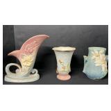 Hull Art & Roseville Residue Vases.