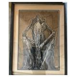 Signed EA Figural Painting.