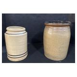 2 Stoneware Crocks.