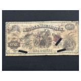 $1 Macon & Brunswick Rail Road Company Fare Ticket