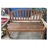 Weathered Wooden Garden Bench.