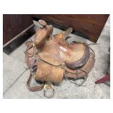 Vtg Leather Horse Saddle.