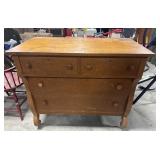 Antique American Empire-Style Chest of Drawers.