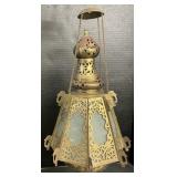 Moroccan Brass Hanging Lantern.