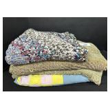 Hand Woven Rug, Braided Rug, Sewn Quilt Topper