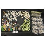 Vtg Character & Adv Keychains, Plastic Figurines.