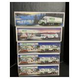 Hess Trucks, Racers, Fire Truck, Bank.