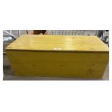 Primitive Pine Yellow Chest.: 38wx18lx13h inches