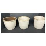 Three Stoneware Crocks.