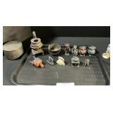 Cast Iron Mini Furnace & Pot, Amish S&P Shakers.