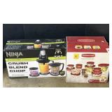 Ninja Blender & Rubbermaid Food Storage.