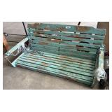 Patinaï¿½d Rustic Porch Swing.