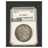 Slabbed 1882-O 90% Silver Morgan Dollar.