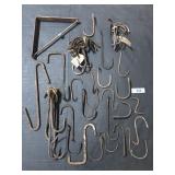 Vtg Metal Shelf Bracket, Hooks & Hangers.