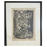Signed Leonard Kester Clown Print.