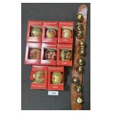 Vtg Coca-Cola Christmas Ornaments & Sleigh Bells