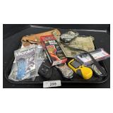 Walkie Talkies, Quick Sticks, Holsters.