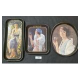 3 Vtg Coca-Cola Metal Advertising Serving Trays