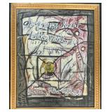 Signed & Framed Multi Media Painting.