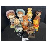 Vtg Coin Banks, Pooh, Japan, Cartoon Characters