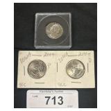 1972-S, 2004-P, 2004-D Quarters.