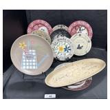 Painted Wooden Plates.