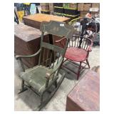Gil Art Painted Rocker & Windsor Chair.