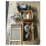 Bench Grinder, Circular Saw, Tools.
