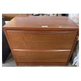 Wooden Lockable Filing Cabinet.