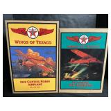 Ertl Die Cast Wings Of Texaco Airplane Banks.