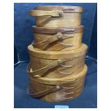 4 Hand Made Wooden Shaker Pantry Boxes.