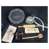 Painted Wooden Plate, Meat Tenderizer, Rolling
