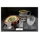 EAPG Glass Bowls, Leaf Plates.