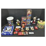 Disney Mickey Mouse Memorabilia, Figures, Tins
