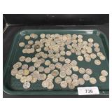 148 90% Silver Quarters.