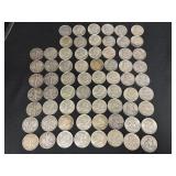 68 90% Silver American Coins.