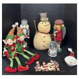 Elf Plushes, Golf Nutcrackers, Snow Globe.