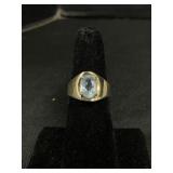 14KT Gold Signet-Style Cocktail Ring.