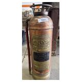 Vtg Copper & Brass Globe Fire Extinguisher.