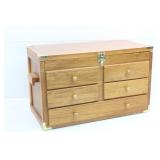 Nice 5-Drawer Wood Chest with Felt lined Drawers