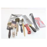 Assorted Tools & Paint Brushes