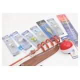 Collection of New Fishing Lures, Hand Tied Leaders