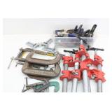 Assorted Pipe Clamps & Spring Clamps