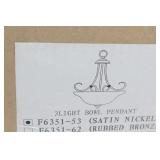 SUNSET 3-Light Satin Nickel Bowl Pendant Light