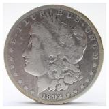 1892-CC Morgan Silver Dollar - VG